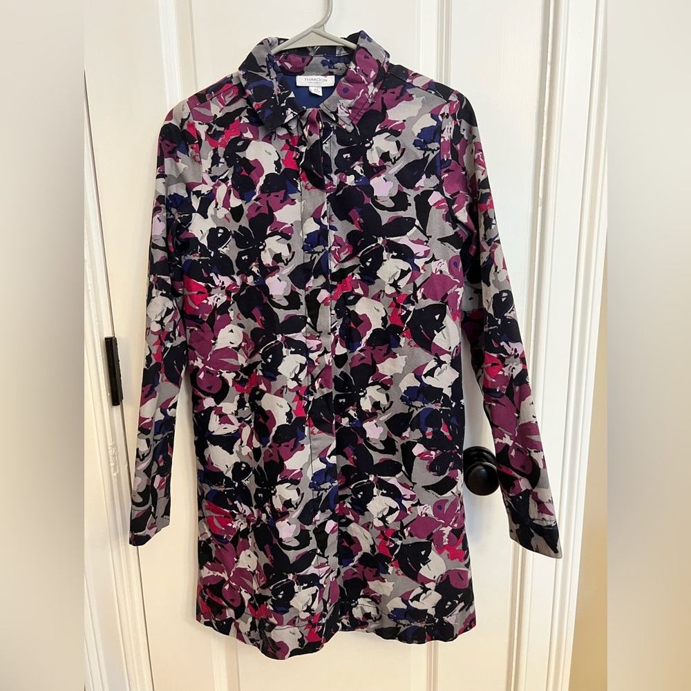 Thakoon Pink and Purple button front coat